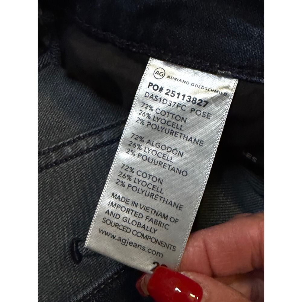 AG Adriano Goldschmied Stella Low Slung Palazzo Jeans Dark Wash Wide Leg 28 - Picture 5 of 7